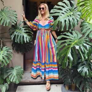 farm rio brown dotted horses maxi dress Brown Dotted Horses Maxi Dress – FARM Rio main image 1
